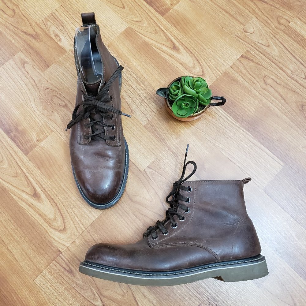 Golden Fox Overlord 6" Leather Boondocker Service Boot Men'sSize 8.5 Brown